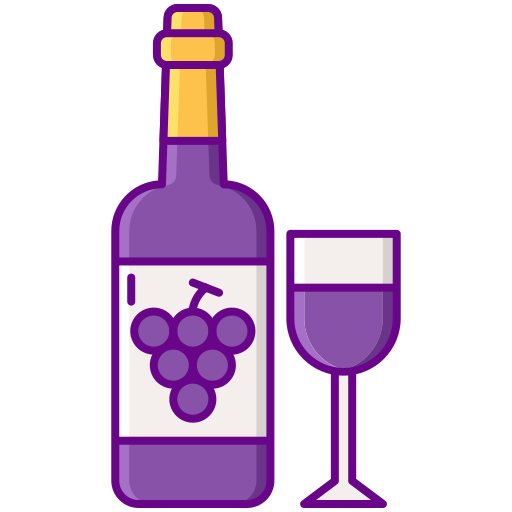 Wine bottle Flaticons Lineal Color icon