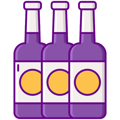 Wine bottles Flaticons Lineal Color icon