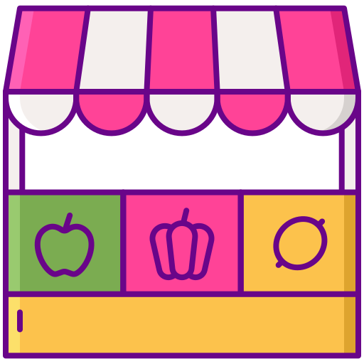 puesto de comida Flaticons Lineal Color icono