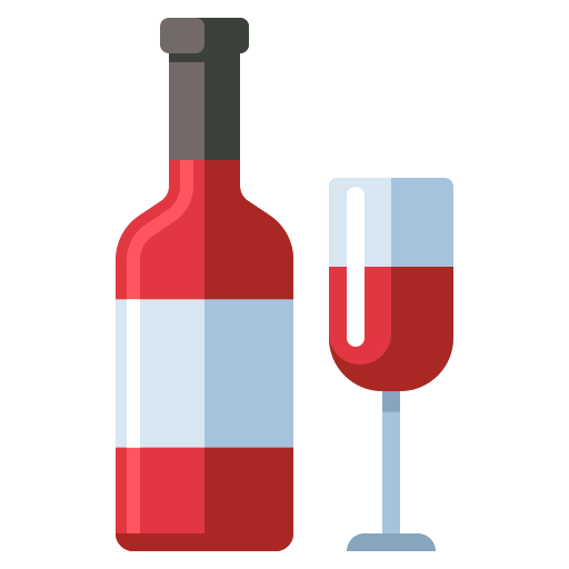 vino Flaticons Flat icono