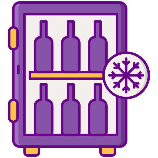 sistema per il raffreddamento del vino Flaticons Lineal Color icona