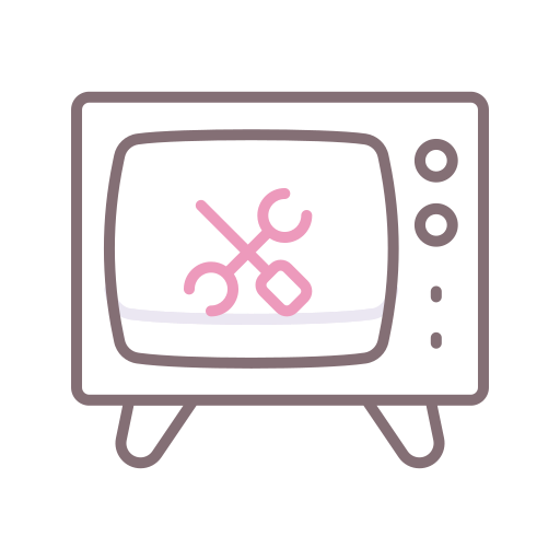Television Flaticons Lineal Color icon