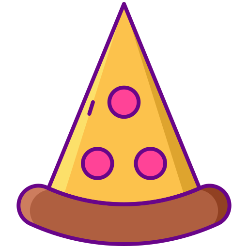 pizza Flaticons Lineal Color ikona