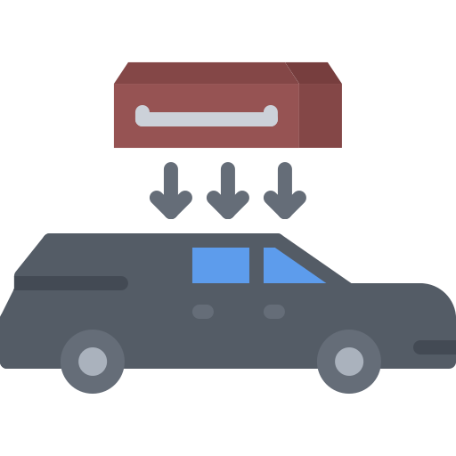 Hearse Coloring Flat icon