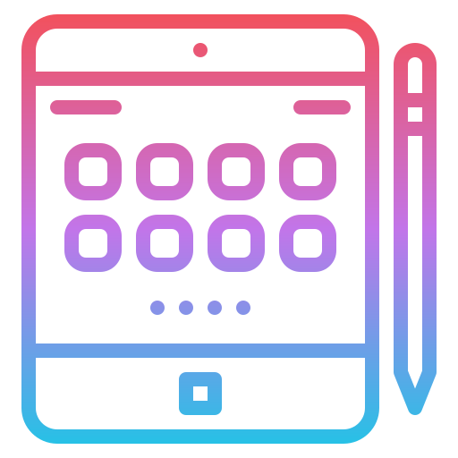 tableta ipad Iconixar Gradient icono