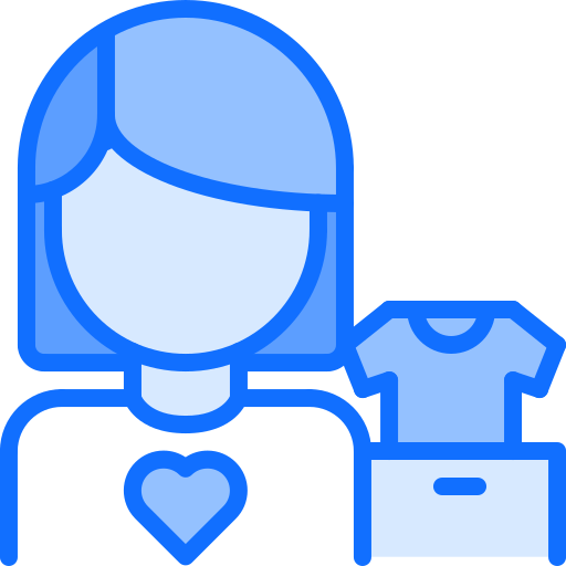 vrijwilliger Coloring Blue icoon