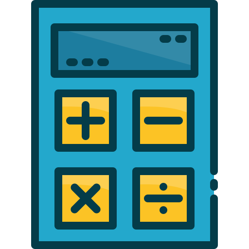 kalkulator Mangsaabguru Lineal Color ikona