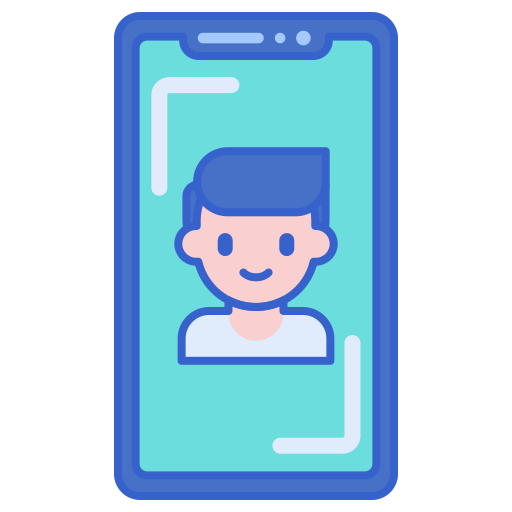 selfie Flaticons Lineal Color icon