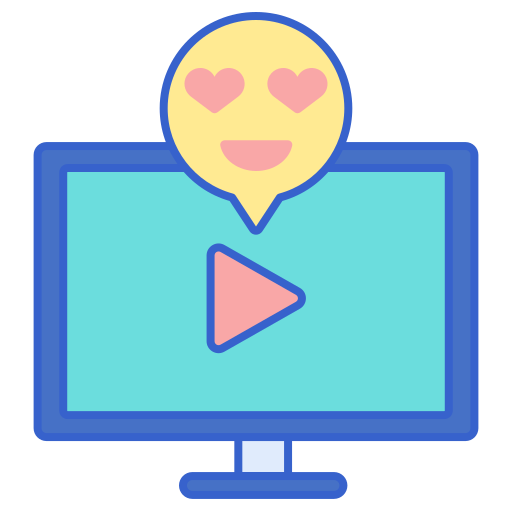 tv-monitor Flaticons Lineal Color icoon