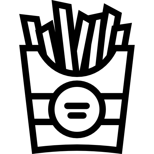 French fries Coloring Lineal icon