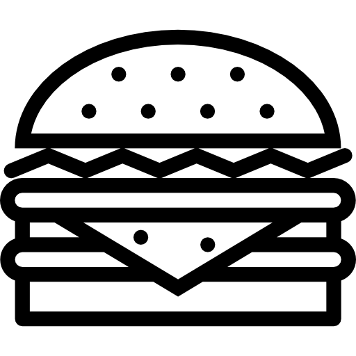 hamburger Coloring Lineal Icône