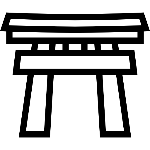 porte torii Coloring Lineal Icône