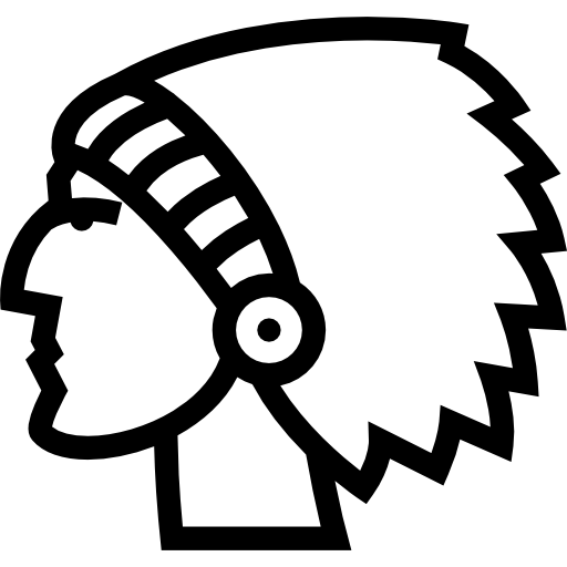 nativo americano Coloring Lineal icono