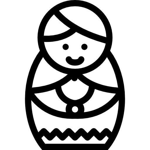 matroschka Coloring Lineal icon