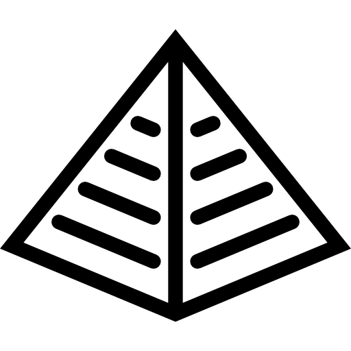 Pyramid Coloring Lineal icon