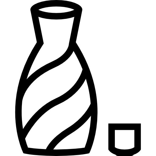 Sake Coloring Lineal icon