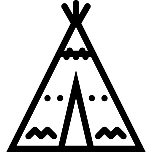 wigwam Coloring Lineal icono