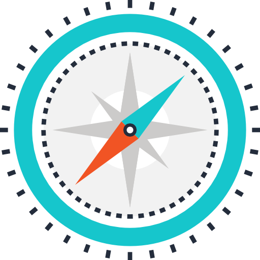 Compass Maxim Flat Two Tone Linear colors icon