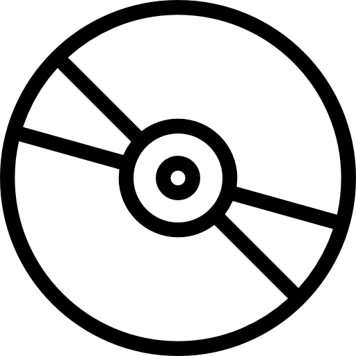 Compact disc Coloring Lineal icon