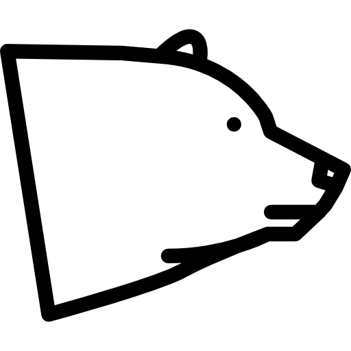 oso Coloring Lineal icono