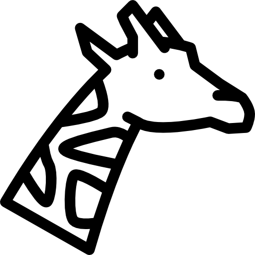 girafe Coloring Lineal Icône