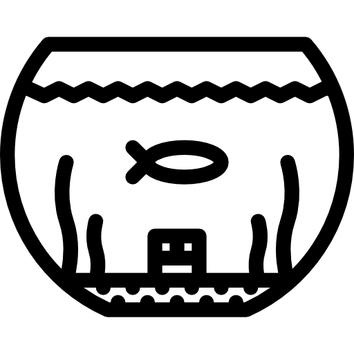acuario Coloring Lineal icono
