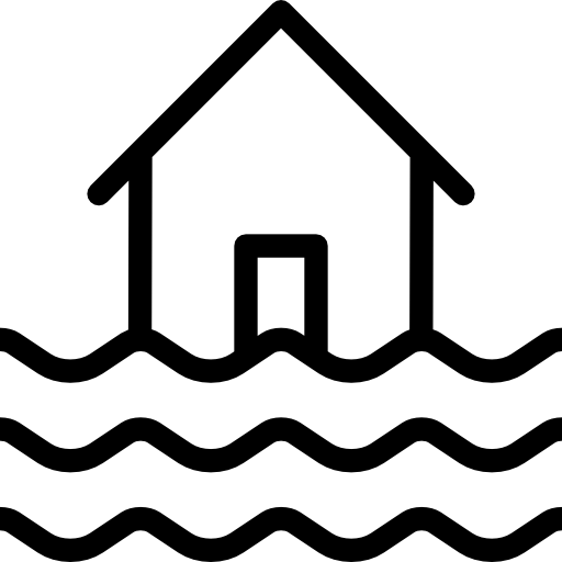 powódź Coloring Lineal ikona