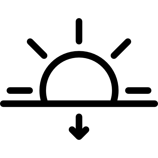 zonsondergang Coloring Lineal icoon