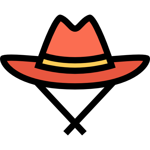 Cowboy hat Coloring Color icon