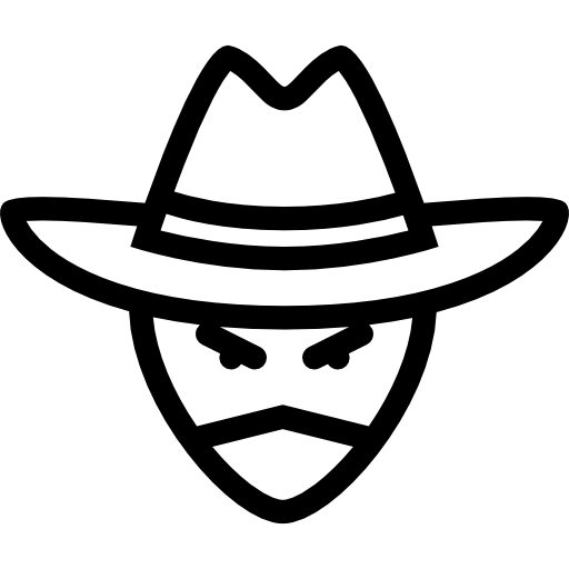 Bandit Coloring Lineal icon