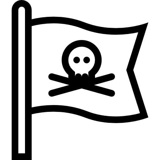 jolly roger Coloring Lineal icona