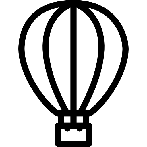 Hot air balloon Coloring Lineal icon