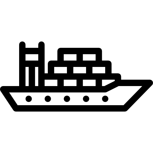 statek towarowy Coloring Lineal ikona
