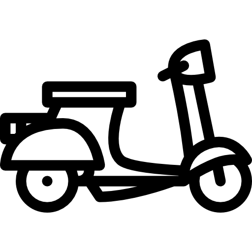 scooter Coloring Lineal Icône