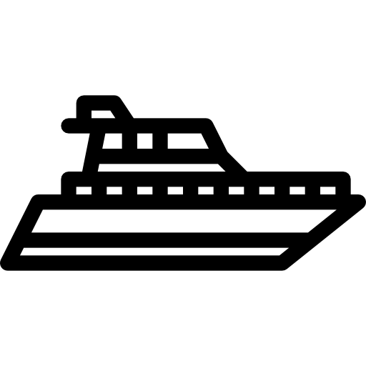 jacht Coloring Lineal ikona