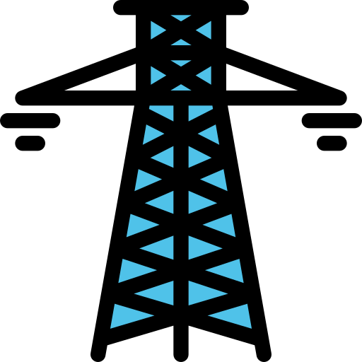 wieża elektryczna Coloring Color ikona