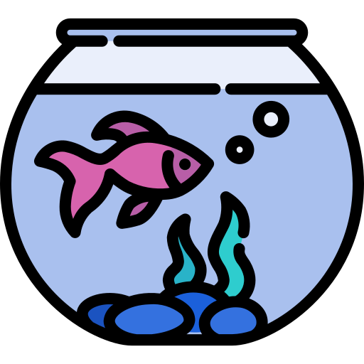 Золотая рыбка Kosonicon Lineal color иконка