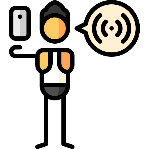 radio Puppet Characters Lineal Color icon