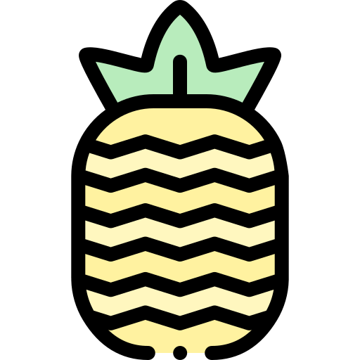 piña Detailed Rounded Lineal color icono
