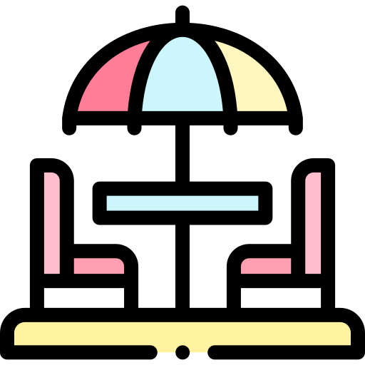 傘 Detailed Rounded Lineal color icon