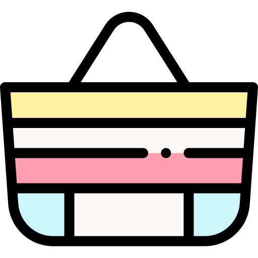 borsa da spiaggia Detailed Rounded Lineal color icona