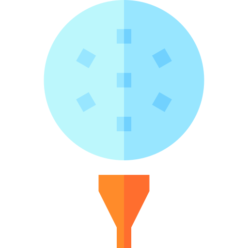 Golf ball Basic Straight Flat icon