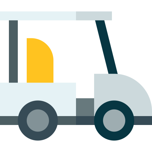 Golf cart Basic Straight Flat icon