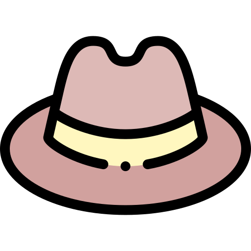 フェドーラ帽 Detailed Rounded Lineal color icon