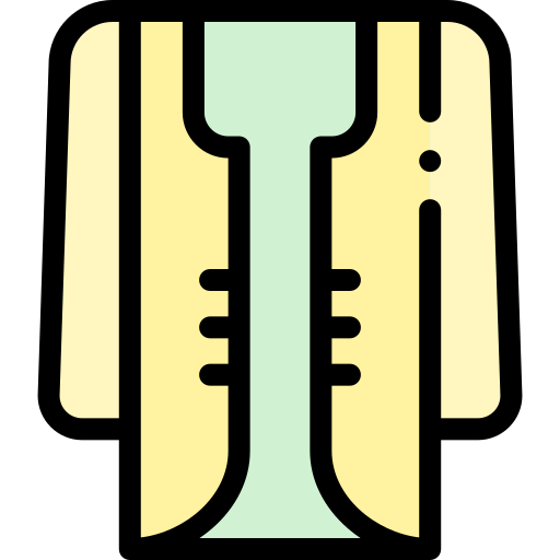 카디건 Detailed Rounded Lineal color icon