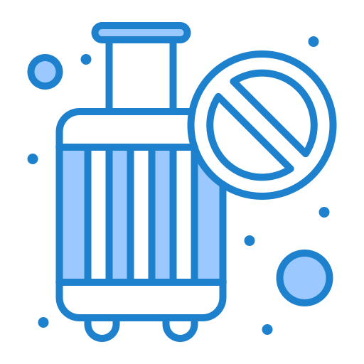 No traveling Generic Blue icon