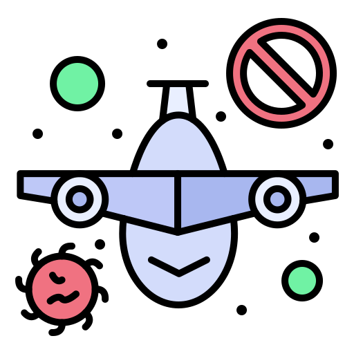 No flight Flatart Icons Lineal Color icon