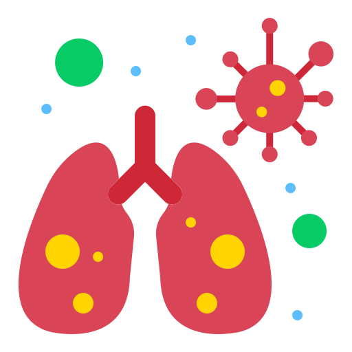 pulmones infectados Flatart Icons Flat icono
