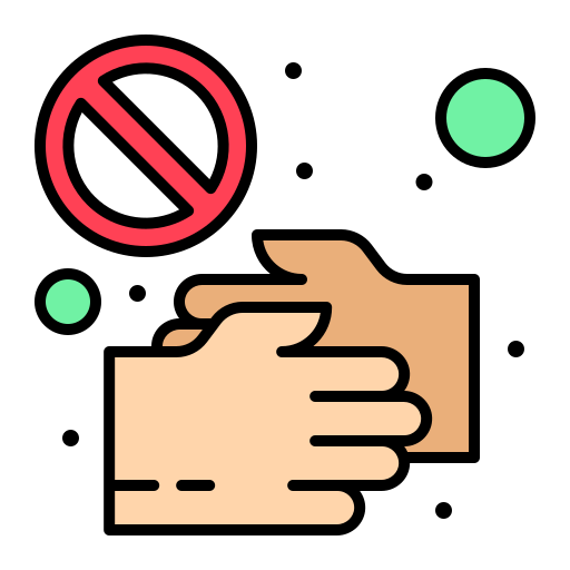 No handshake Flatart Icons Lineal Color icon