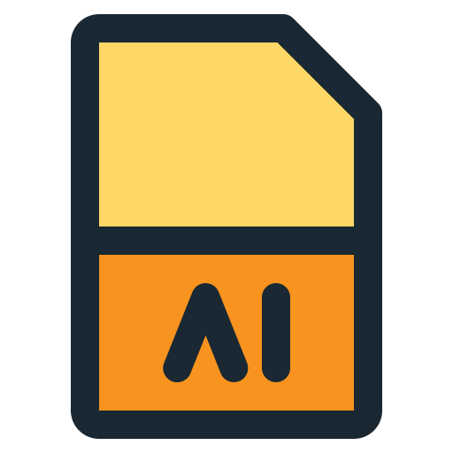 Ai format Generic Outline Color icon